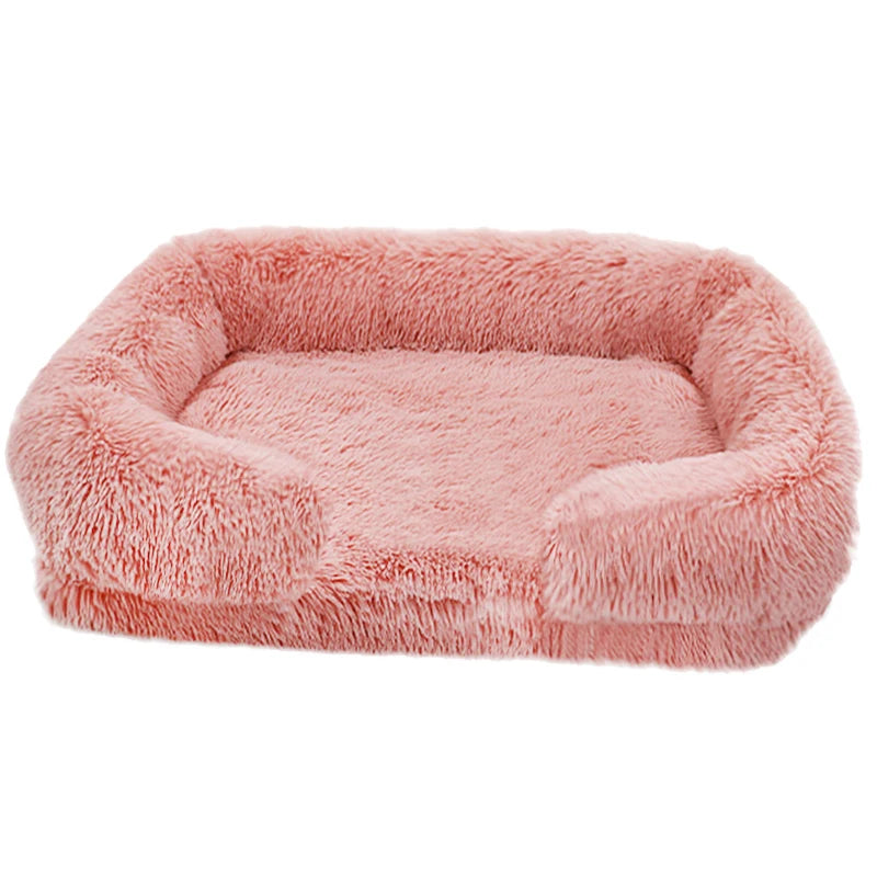 New Large Dog Bed Dog Plush Pet Bed Winter Thickened Pad Dog Sleeping Bed Sofa Removable Pad Dog Small Large Dog square kennel